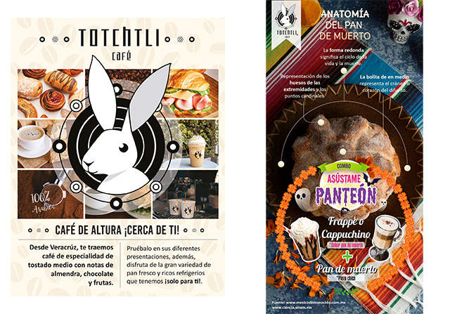 Diseño de publicidad Totchtli Café